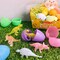 Wrapables Mini Plastic Dinosaur Figurines, Miniature Dino Figures for Cake Toppers, Birthday Party Favors, Stocking Stuffers, Easter Egg Fillers (Set of 24), Luminous